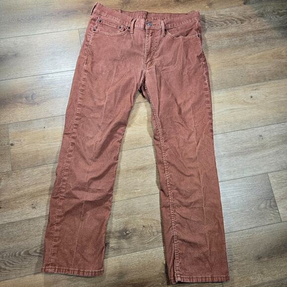 Levi's Other - Levis 514 Corduroy Pants 36x30 Rust Brown Straight Fit Stretch Fall Workwear
